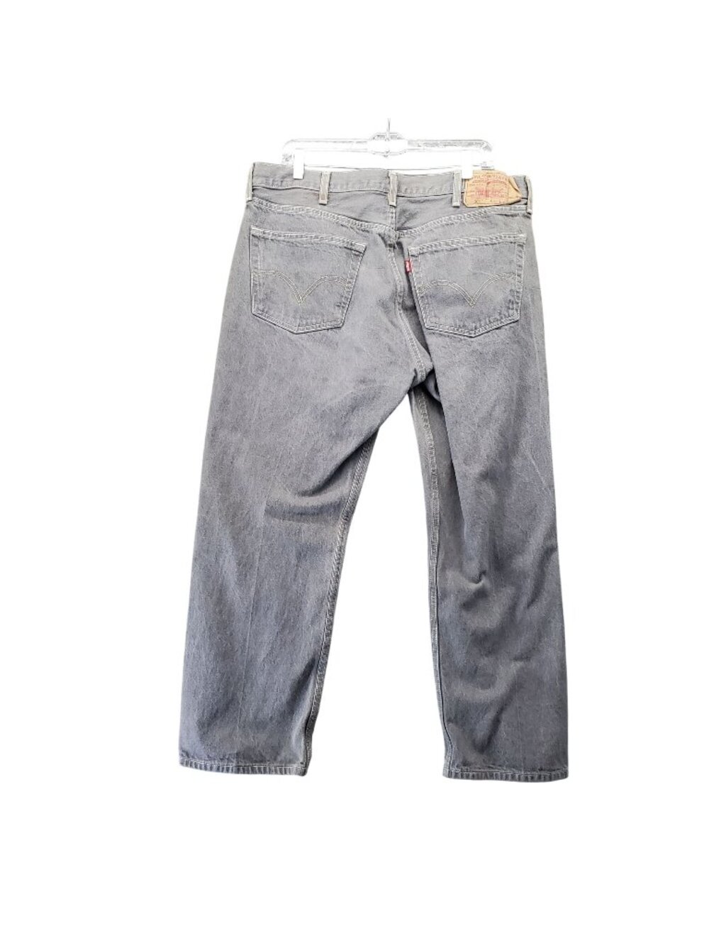 Levis Jeans Mens 40x30 Gray 501 Straight Fit 100% Cotton Made In Mexico